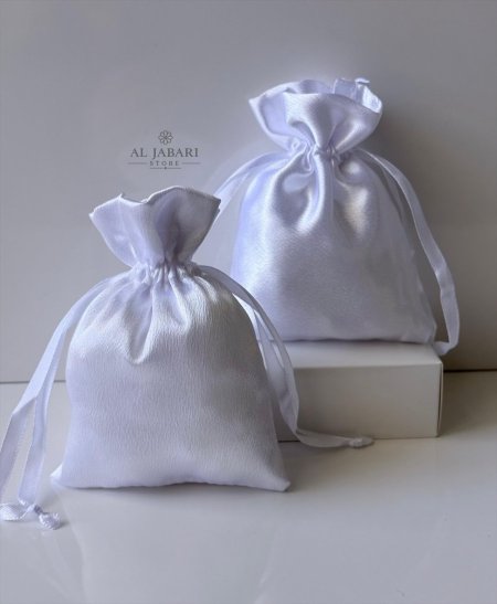 اكياس ستان أبيض ( 25 قطعة )